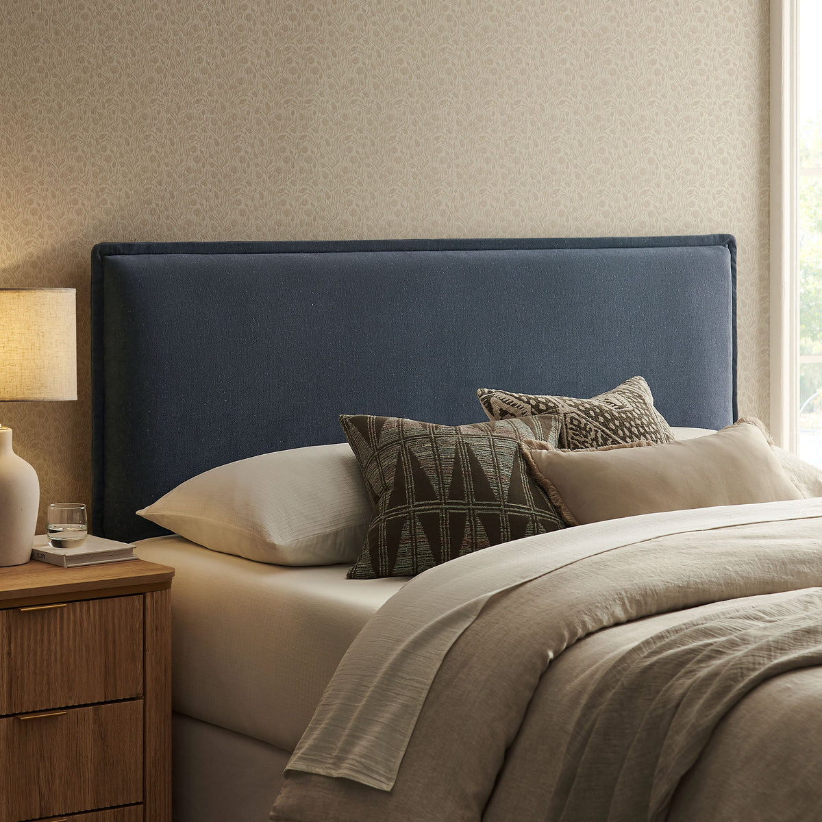 Camille Upholstered Linen Blend Headboard