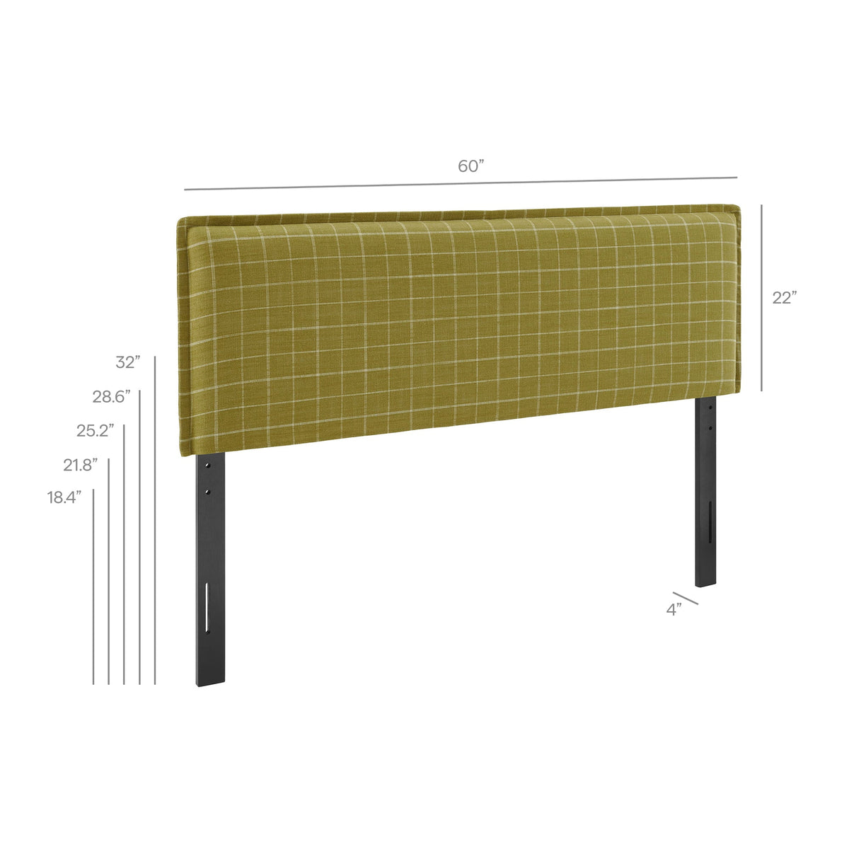 Camille Checkered Linen Blend Headboard