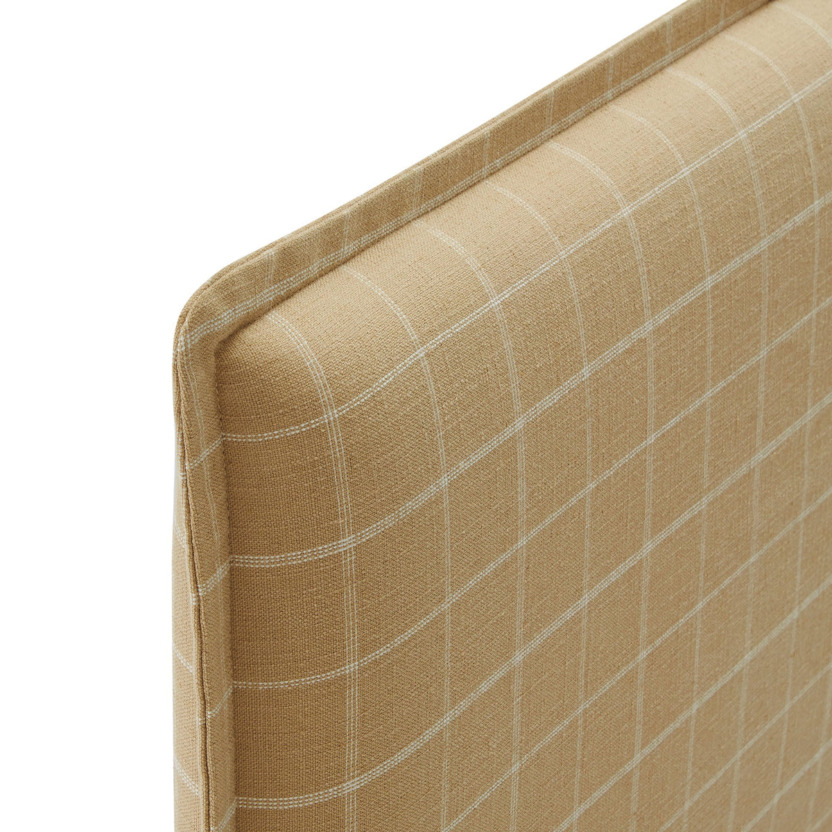 Camille Checkered Linen Blend Headboard