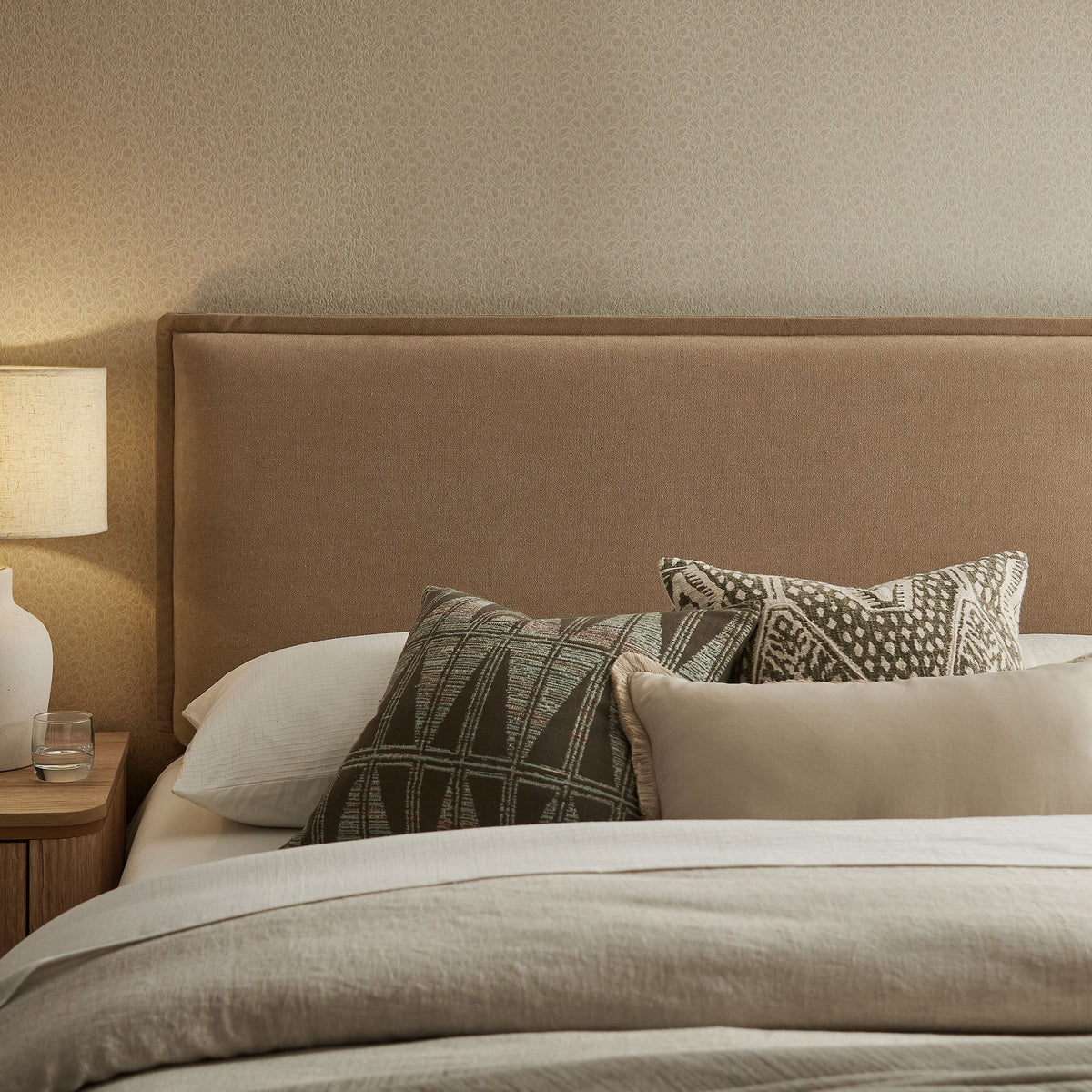 Camille Upholstered Linen Blend Headboard