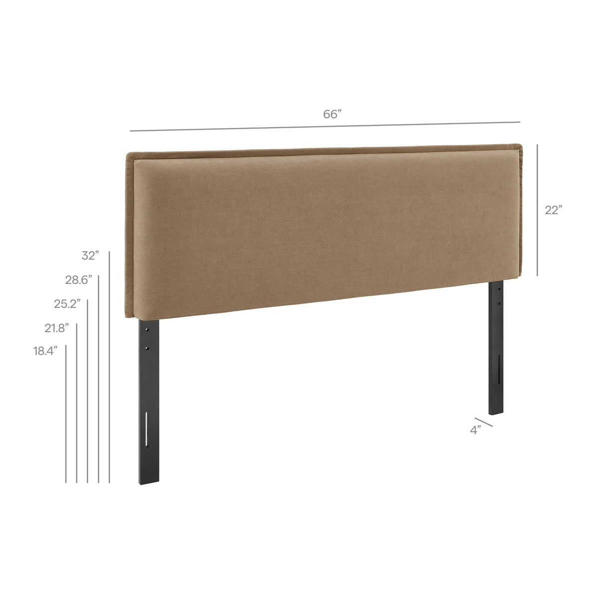Camille Upholstered Linen Blend Headboard