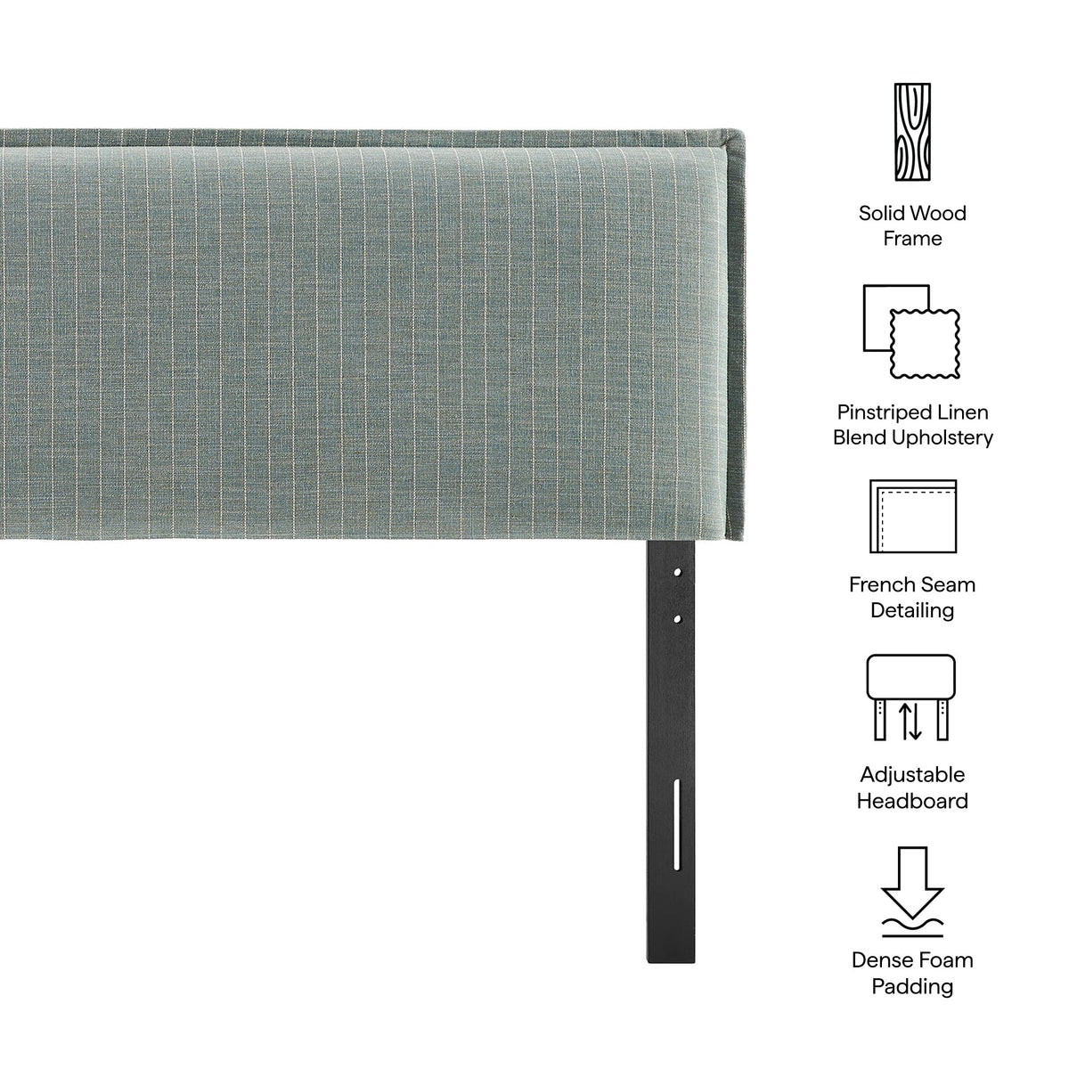 Camille Striped Linen Blend Headboard
