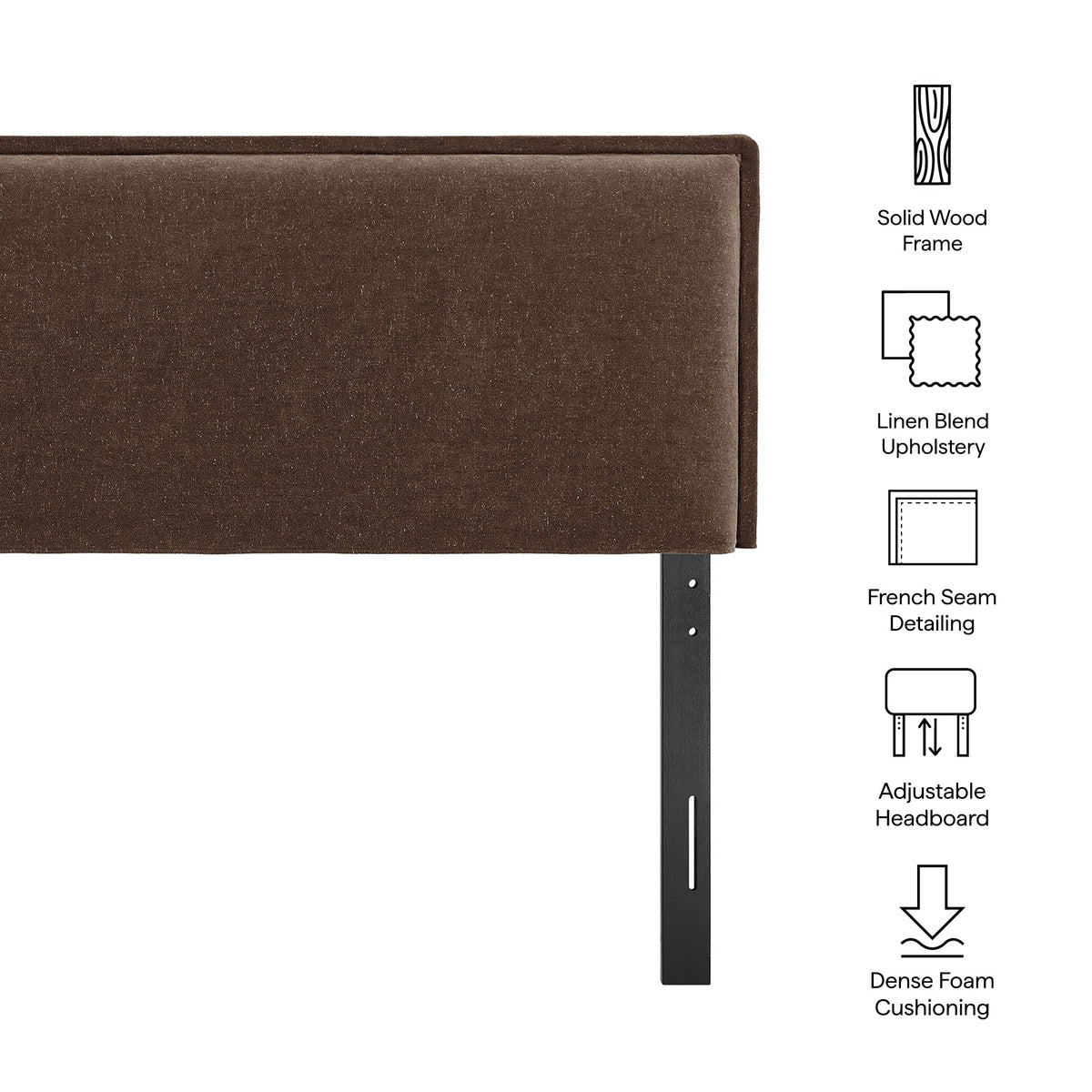 Camille Upholstered Linen Blend Headboard