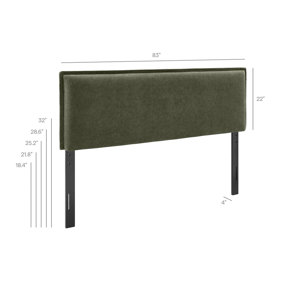 Camille Upholstered Linen Blend Headboard