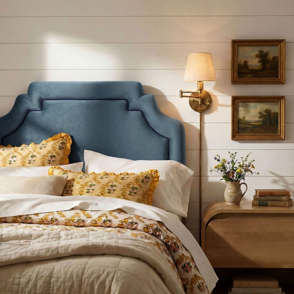 Magnolia Stain-Resistant Performance Velvet Headboard