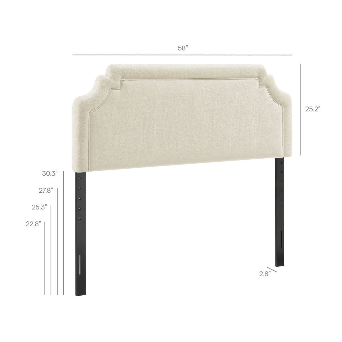 Magnolia Upholstered Fabric Headboard