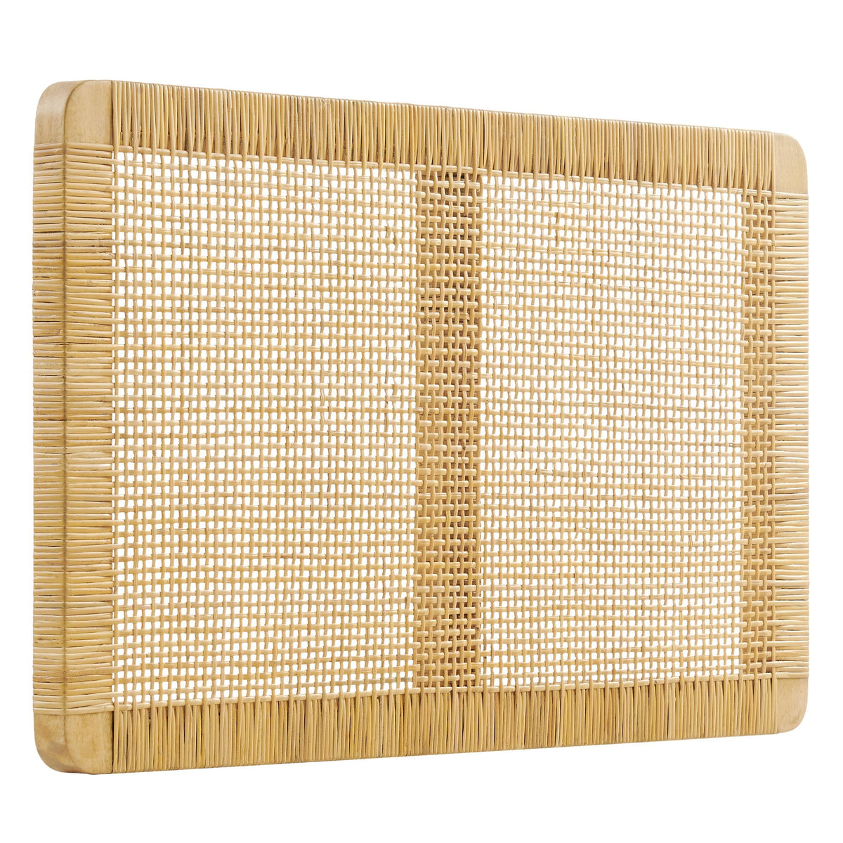 Sandy Wall Mounted Wood and Rattan Headboard