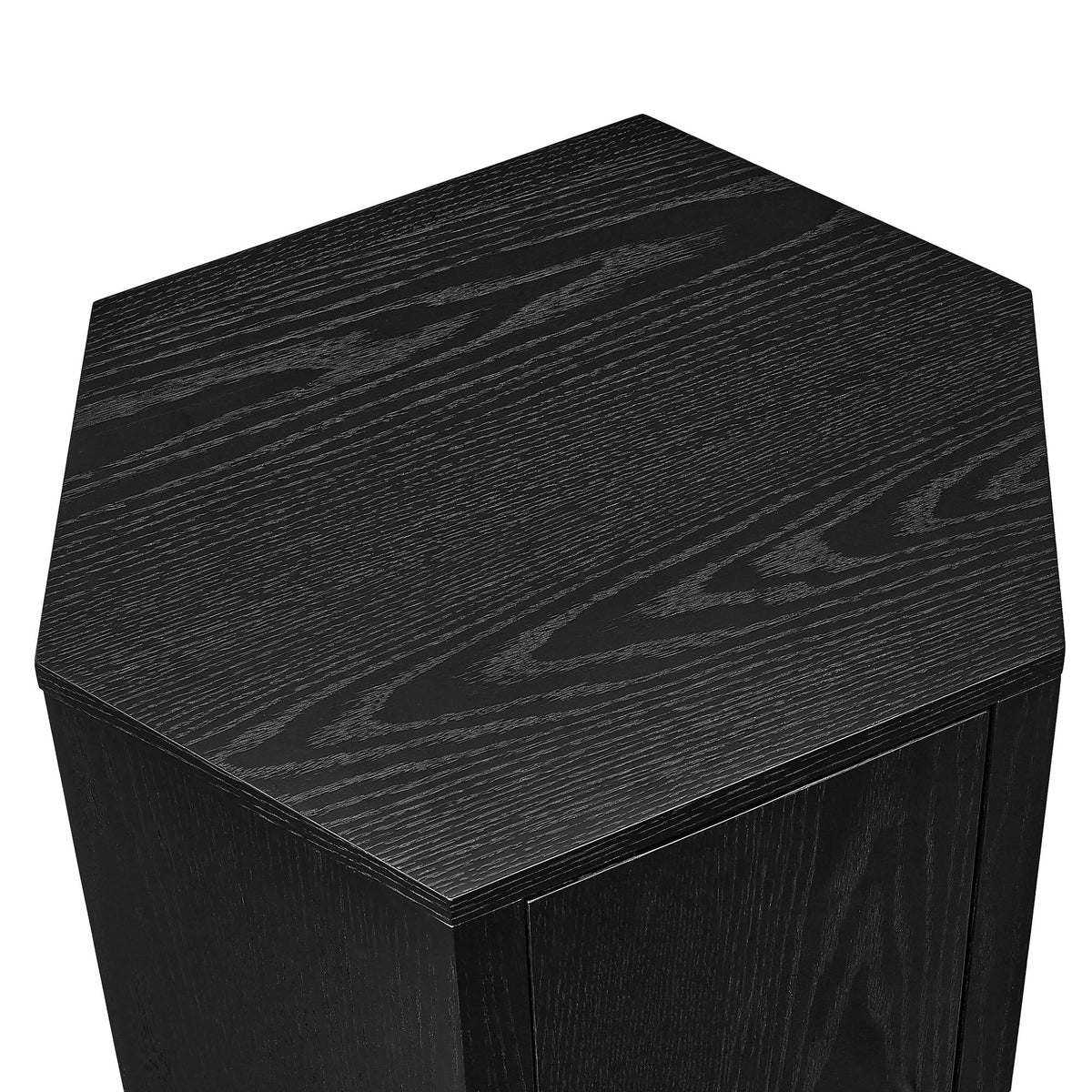 Kade Faceted Wood Side Table
