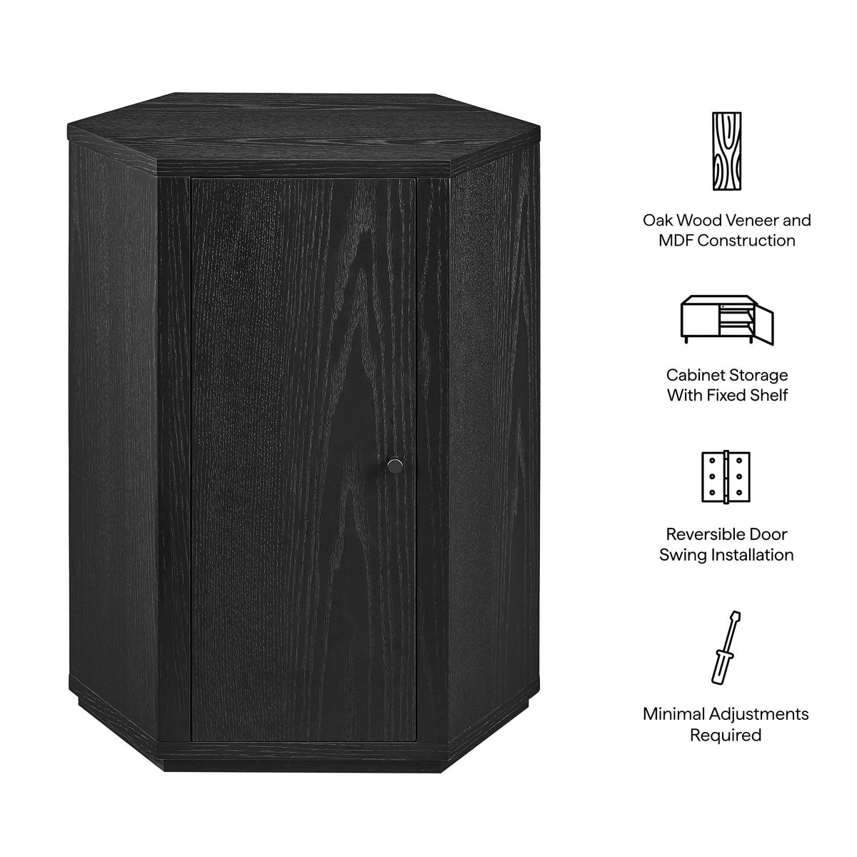 Kade Faceted Wood Side Table