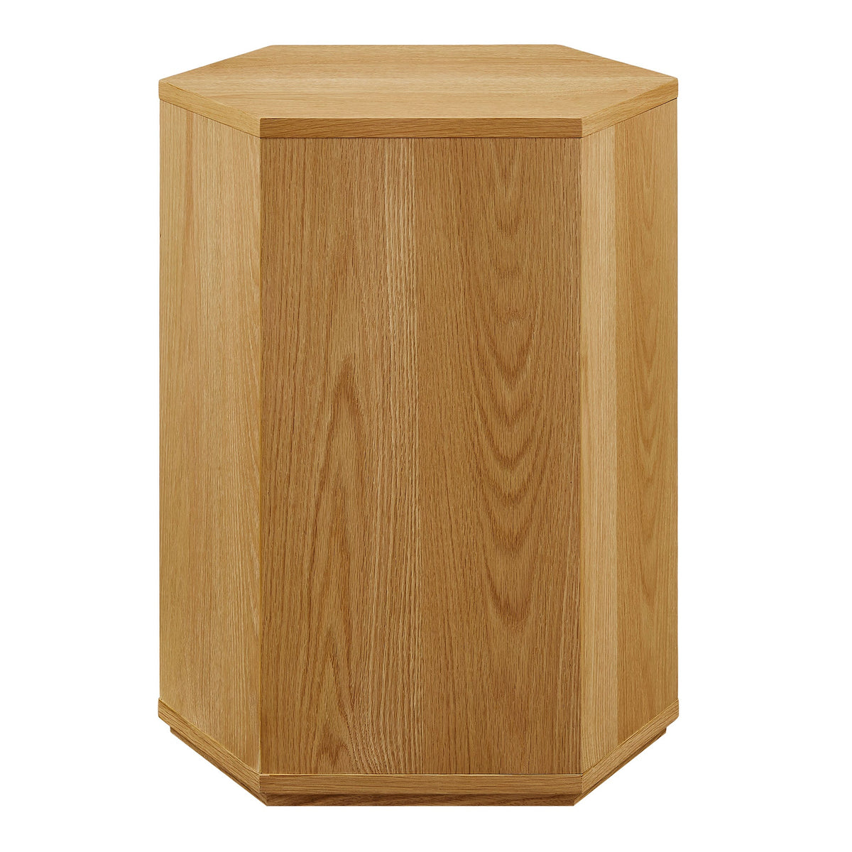 Kade Faceted Wood Side Table