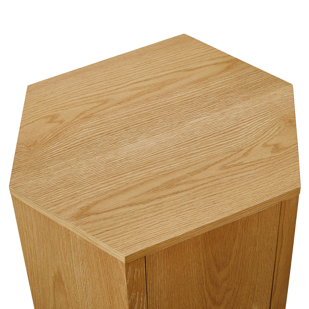 Kade Faceted Wood Side Table