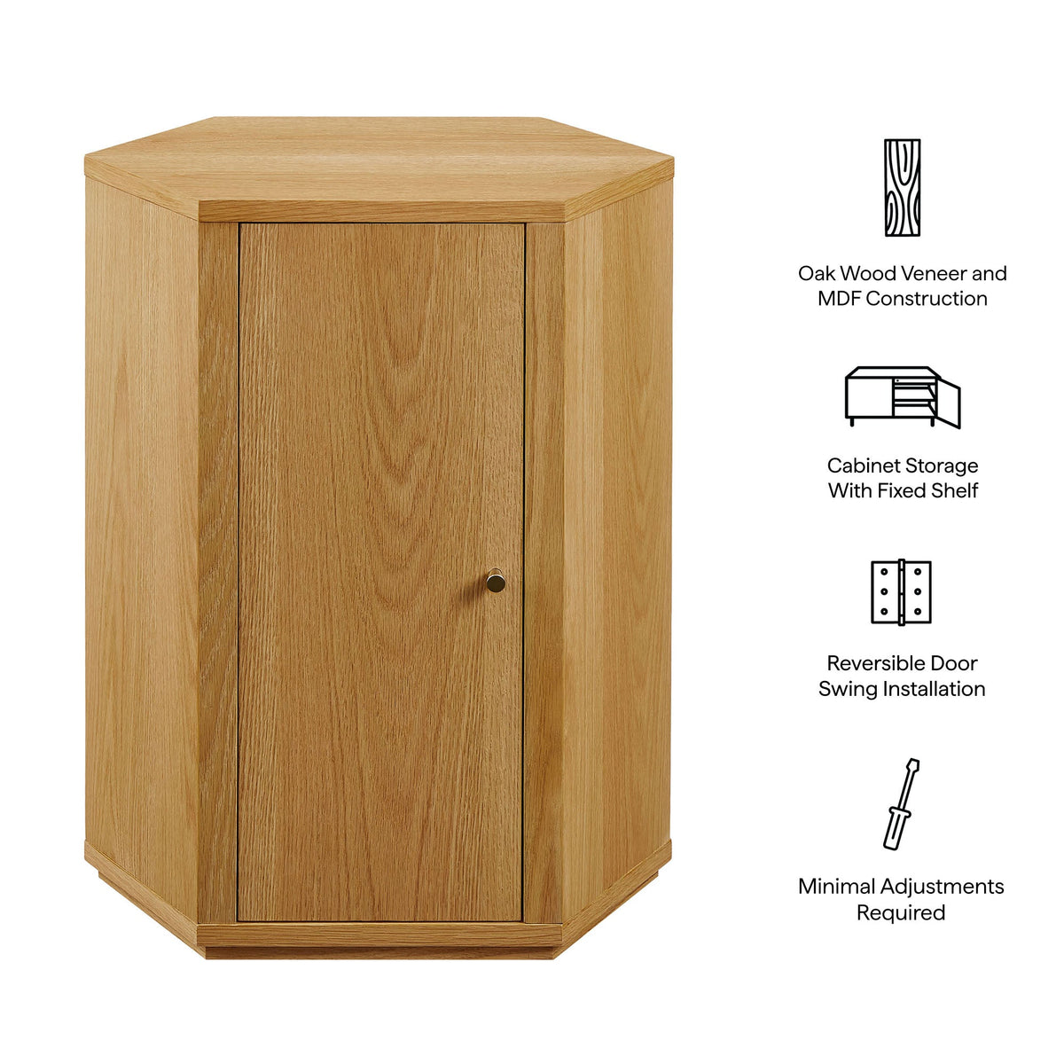 Kade Faceted Wood Side Table