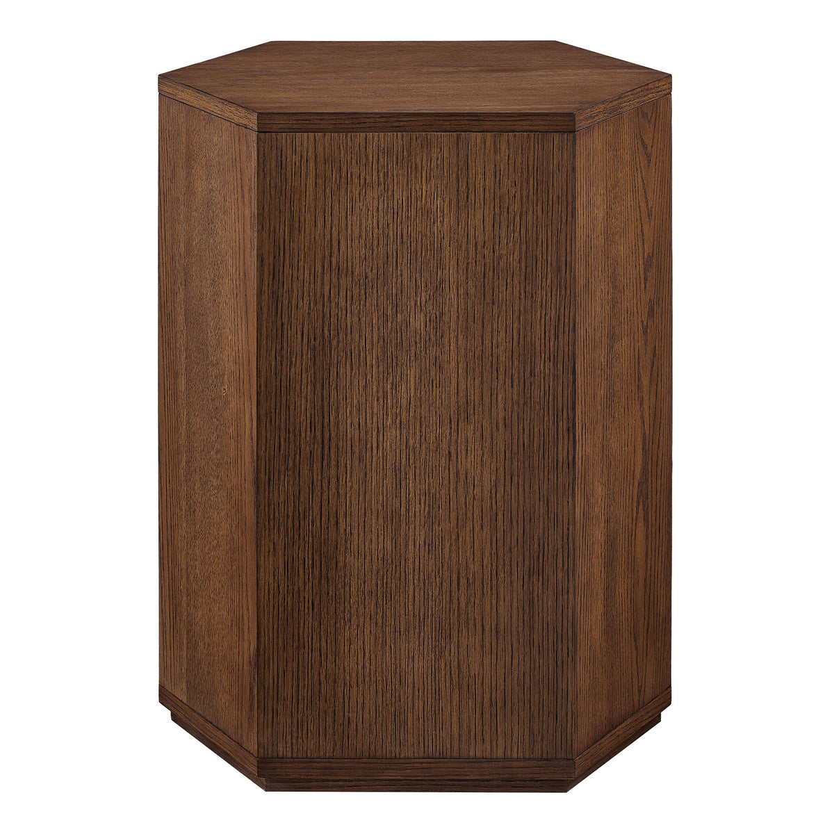 Kade Faceted Wood Side Table