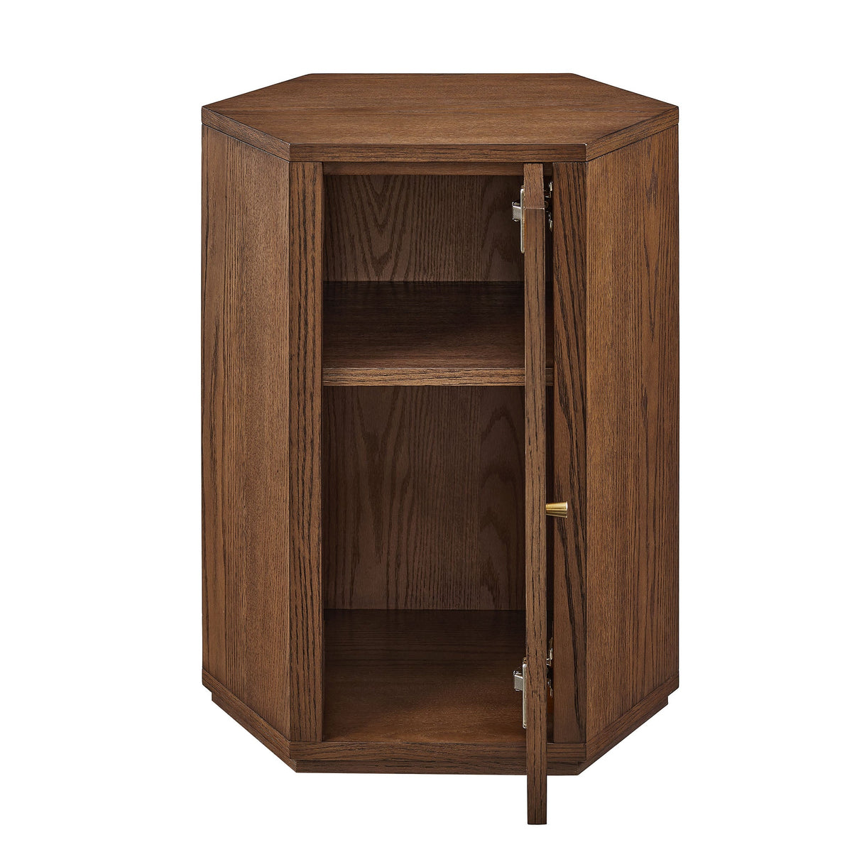 Kade Faceted Wood Side Table