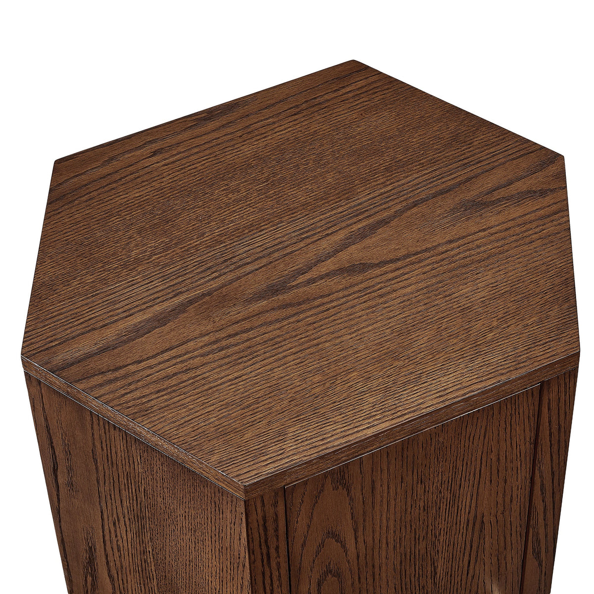 Kade Faceted Wood Side Table