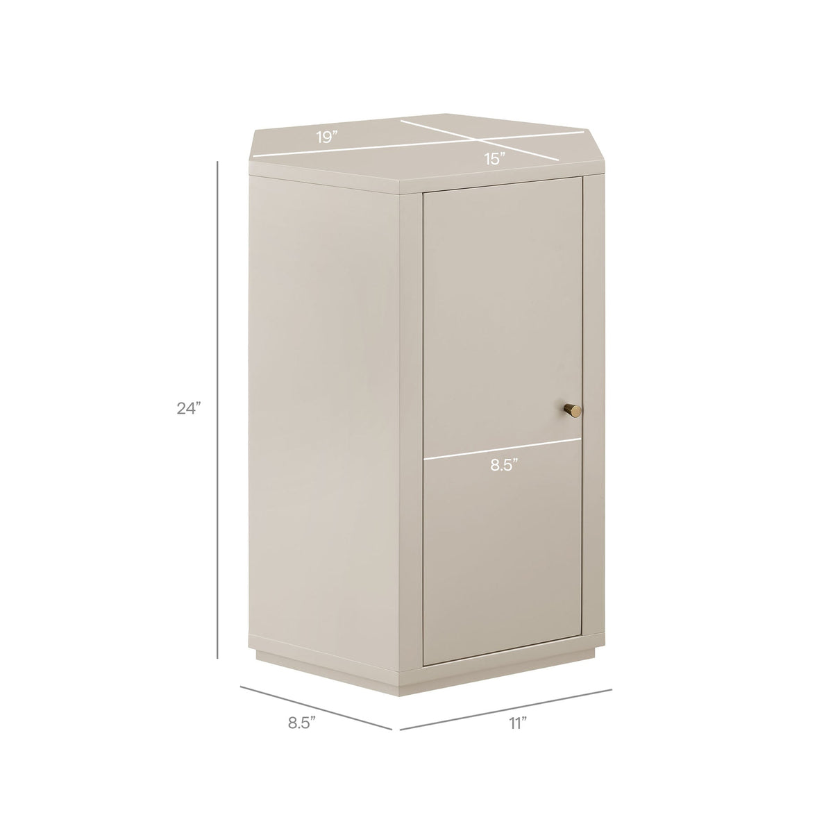 Kade Faceted Semi-Gloss Side Table