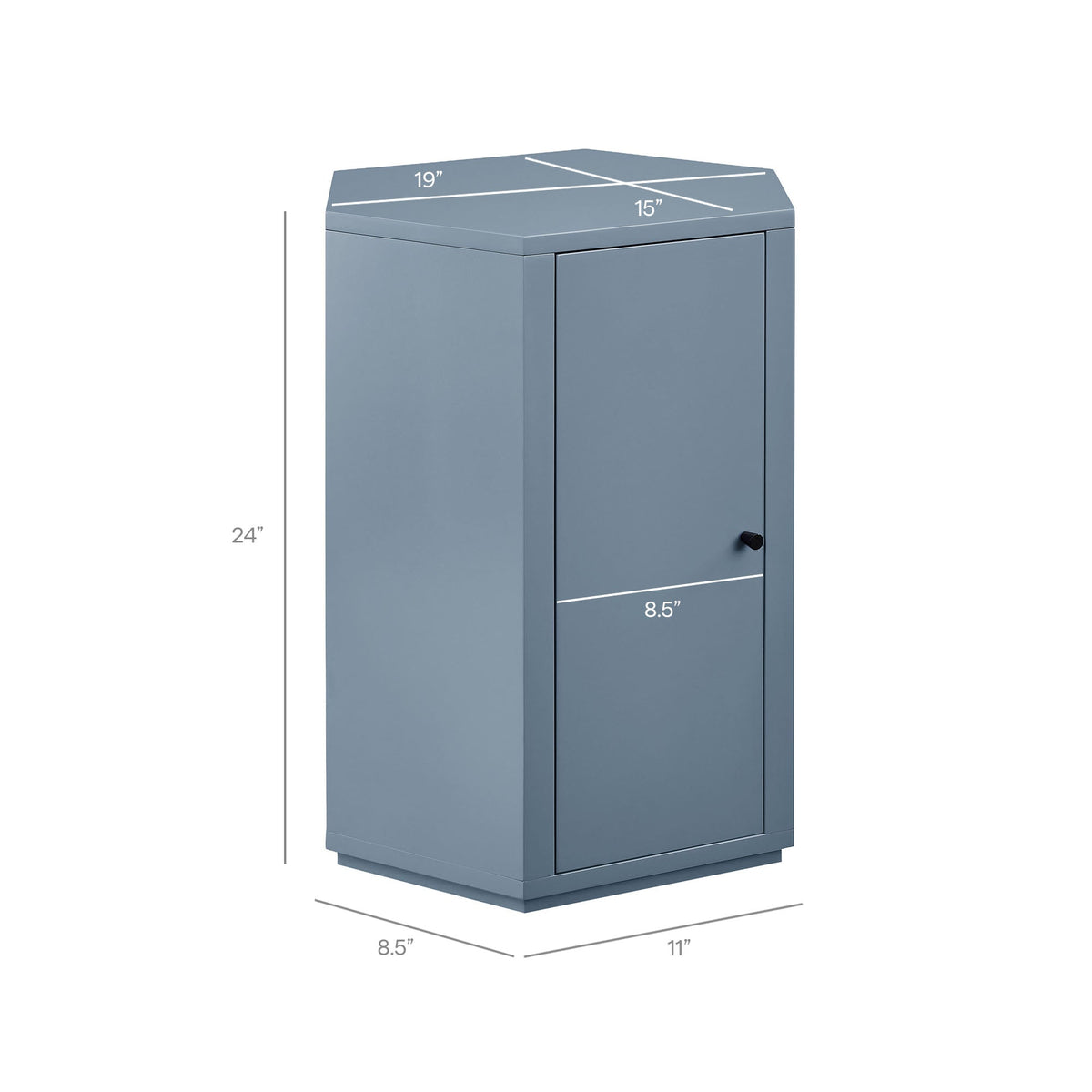 Kade Faceted Semi-Gloss Side Table