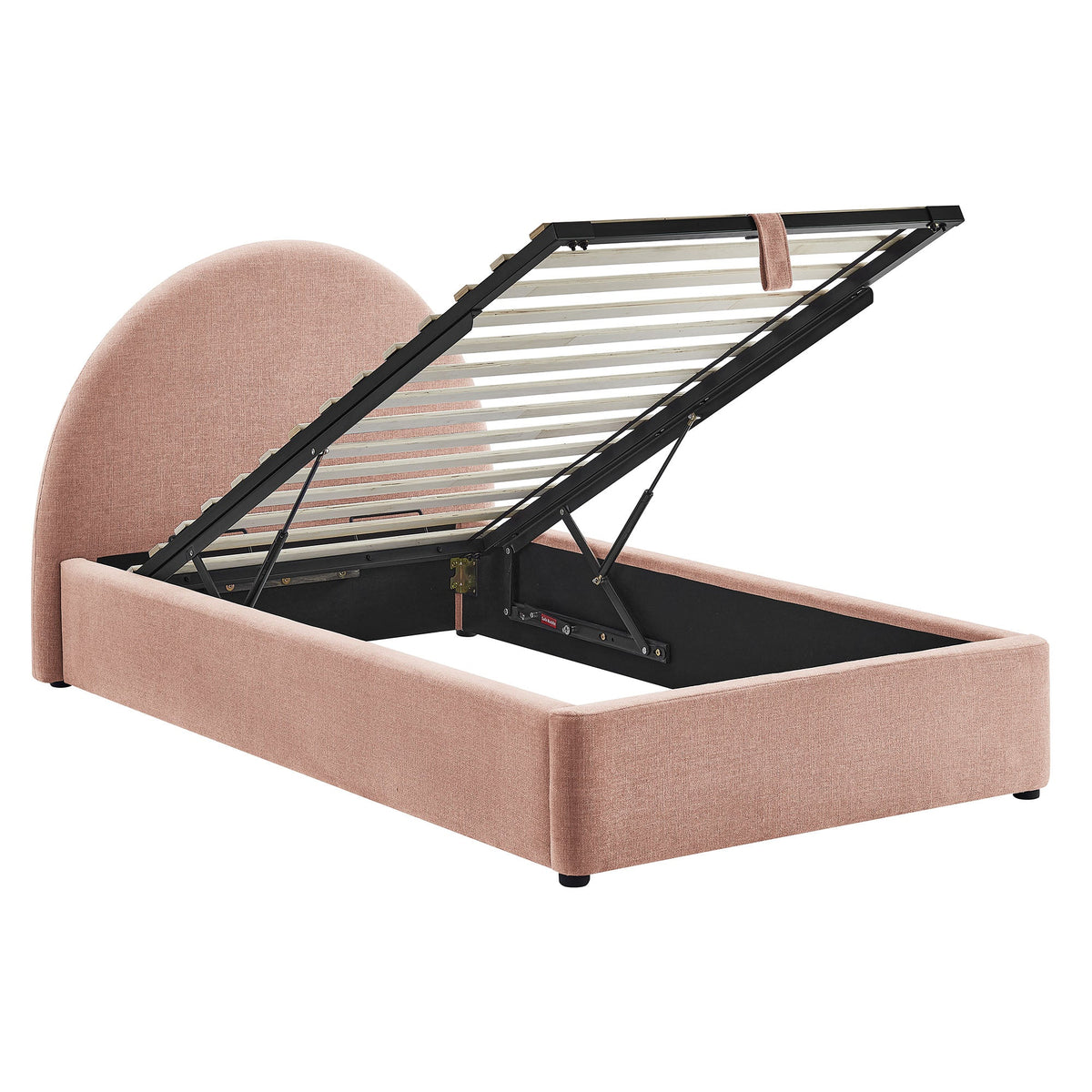 Resort Upholstered Fabric Storage Platform Bed Frame