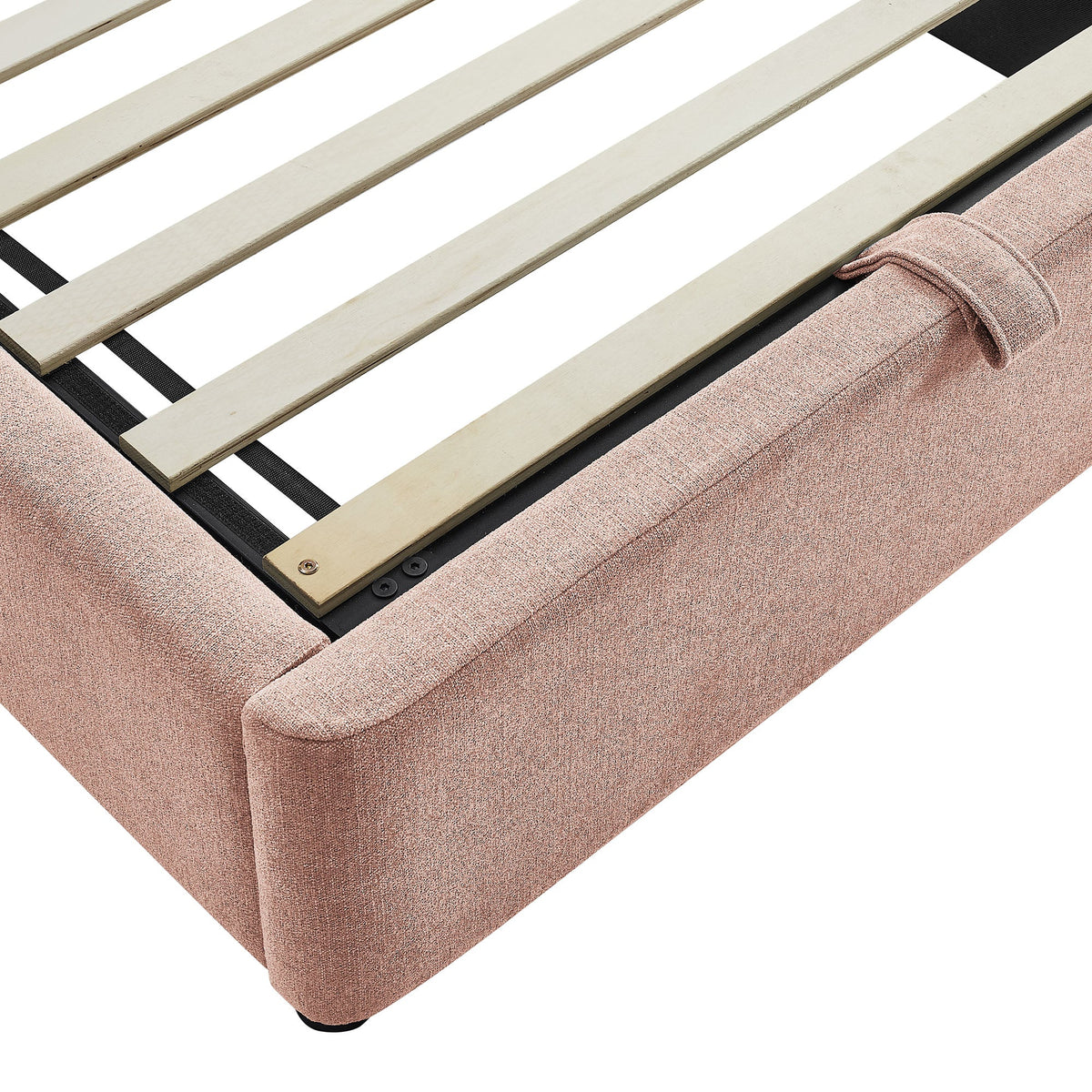 Resort Upholstered Fabric Storage Platform Bed Frame