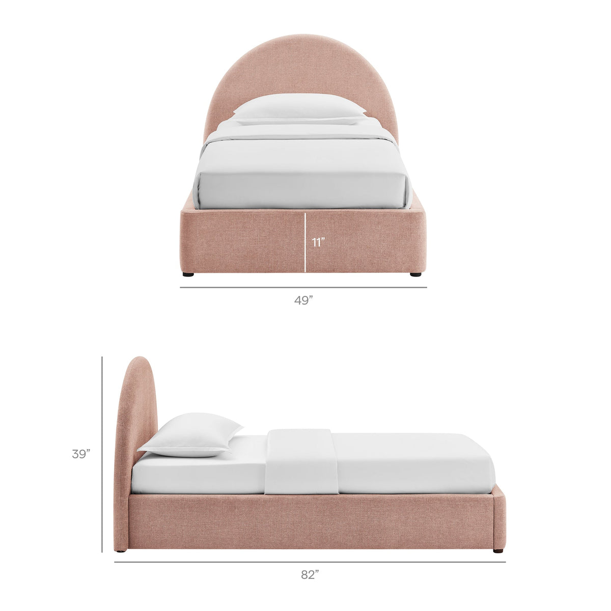 Resort Upholstered Fabric Storage Platform Bed Frame