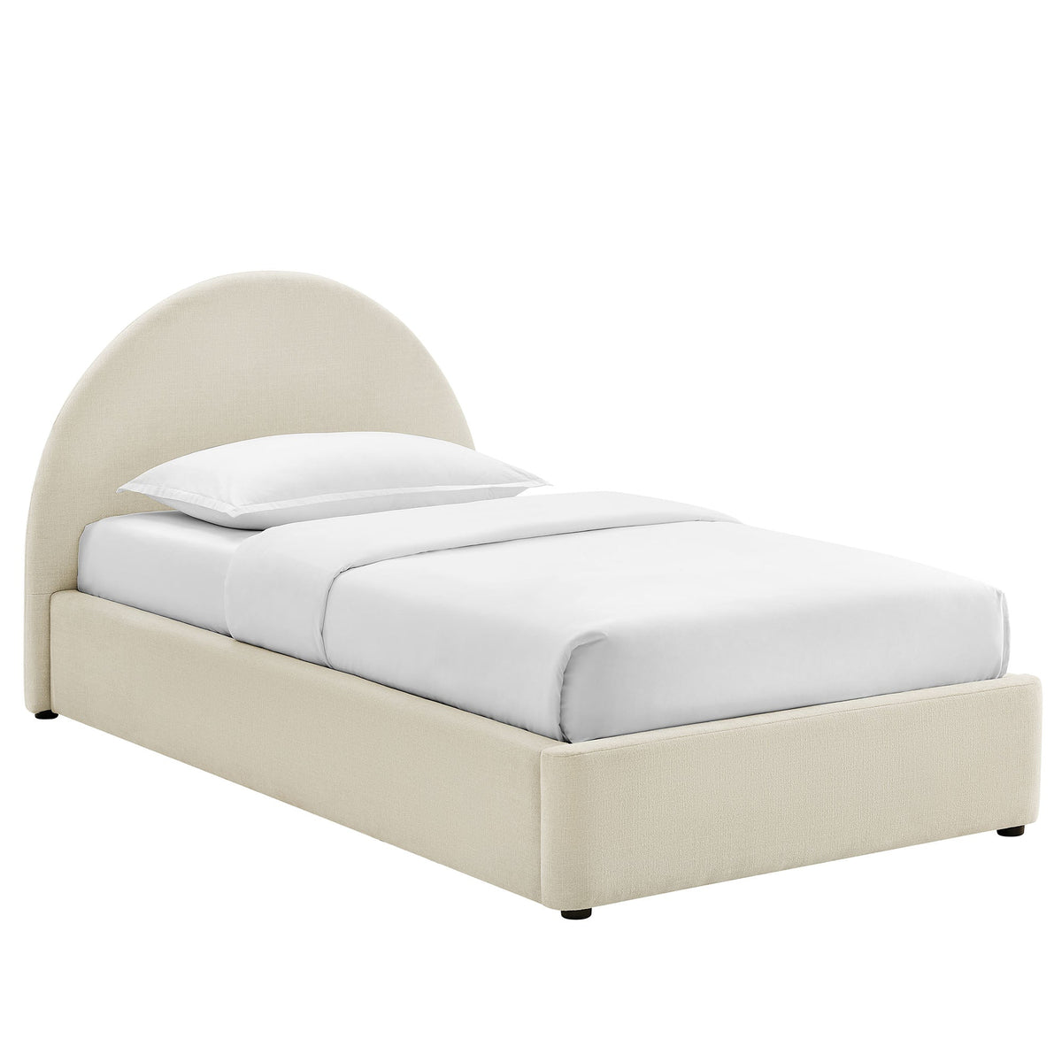 Resort Upholstered Fabric Storage Platform Bed Frame