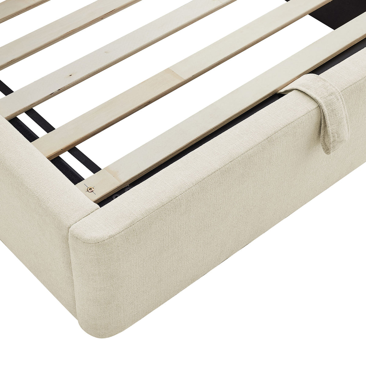 Resort Upholstered Fabric Storage Platform Bed Frame