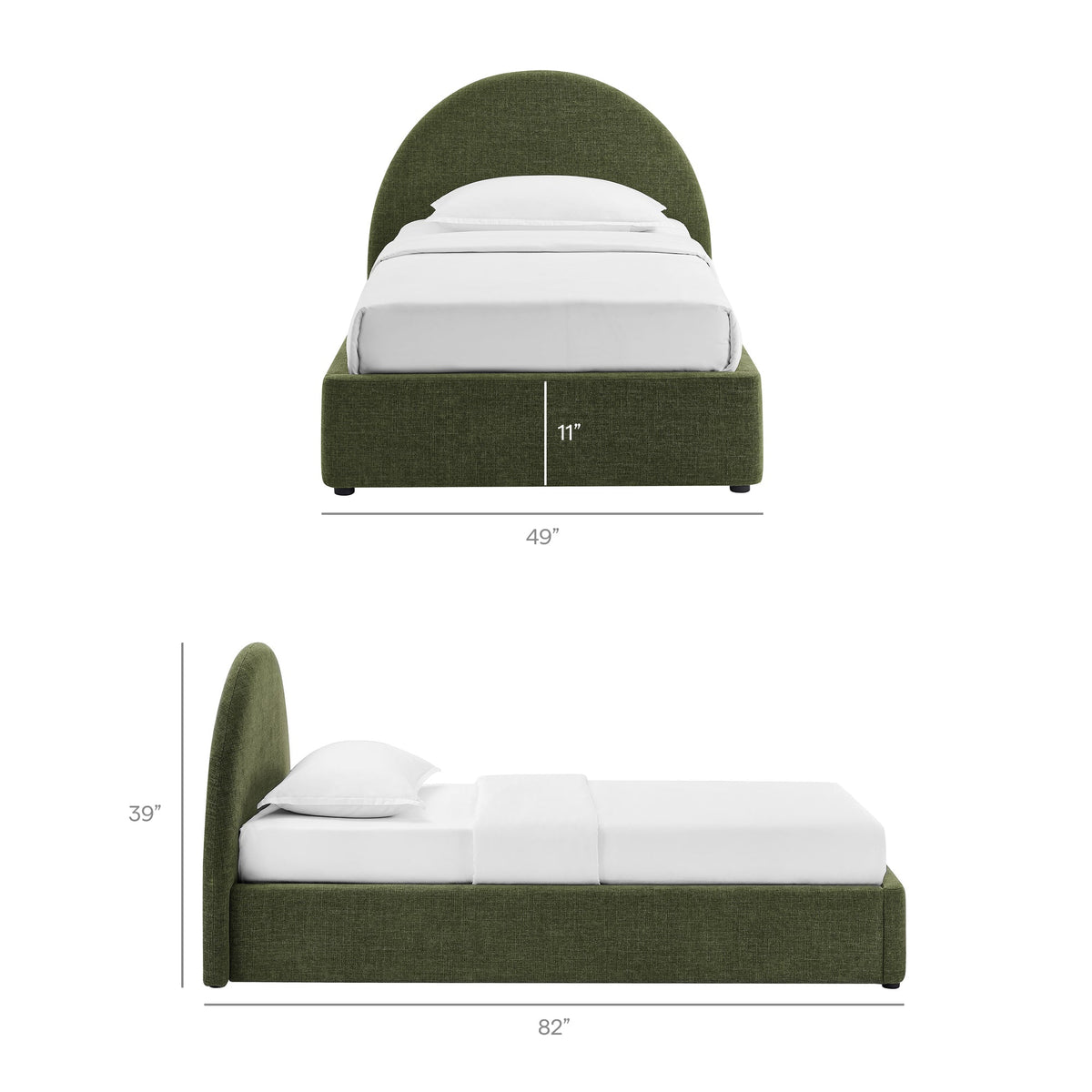 Resort Upholstered Fabric Storage Platform Bed Frame