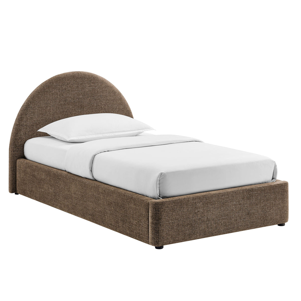 Resort Upholstered Fabric Storage Platform Bed Frame