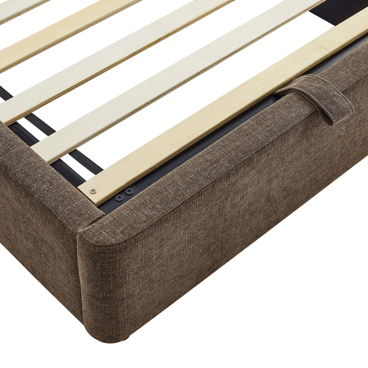 Resort Upholstered Fabric Storage Platform Bed Frame