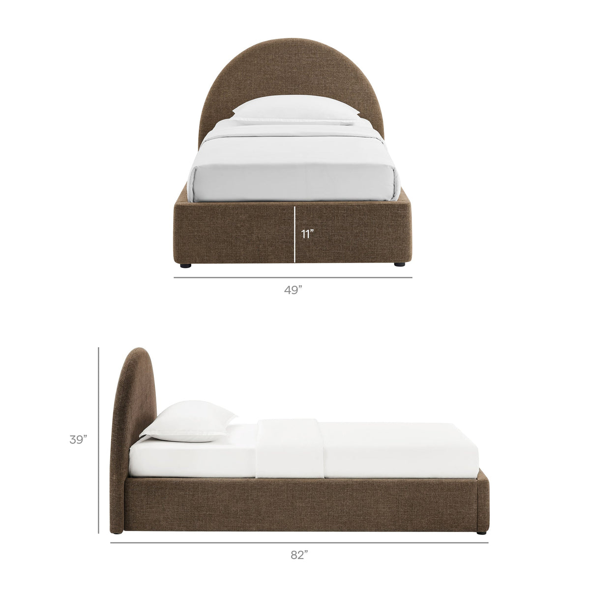 Resort Upholstered Fabric Storage Platform Bed Frame