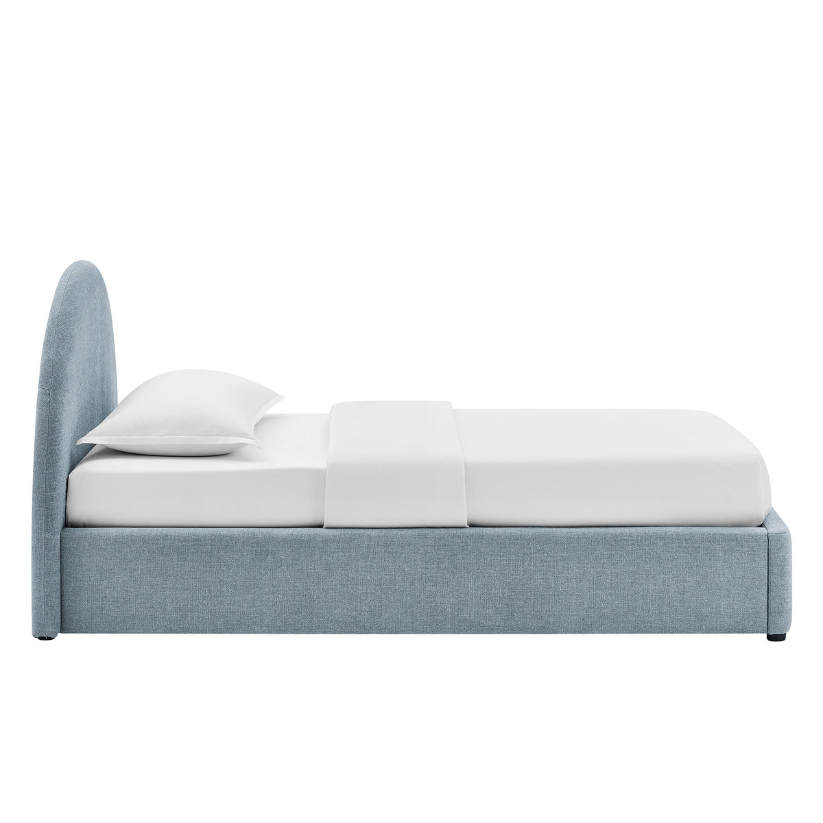 Resort Upholstered Fabric Storage Platform Bed Frame