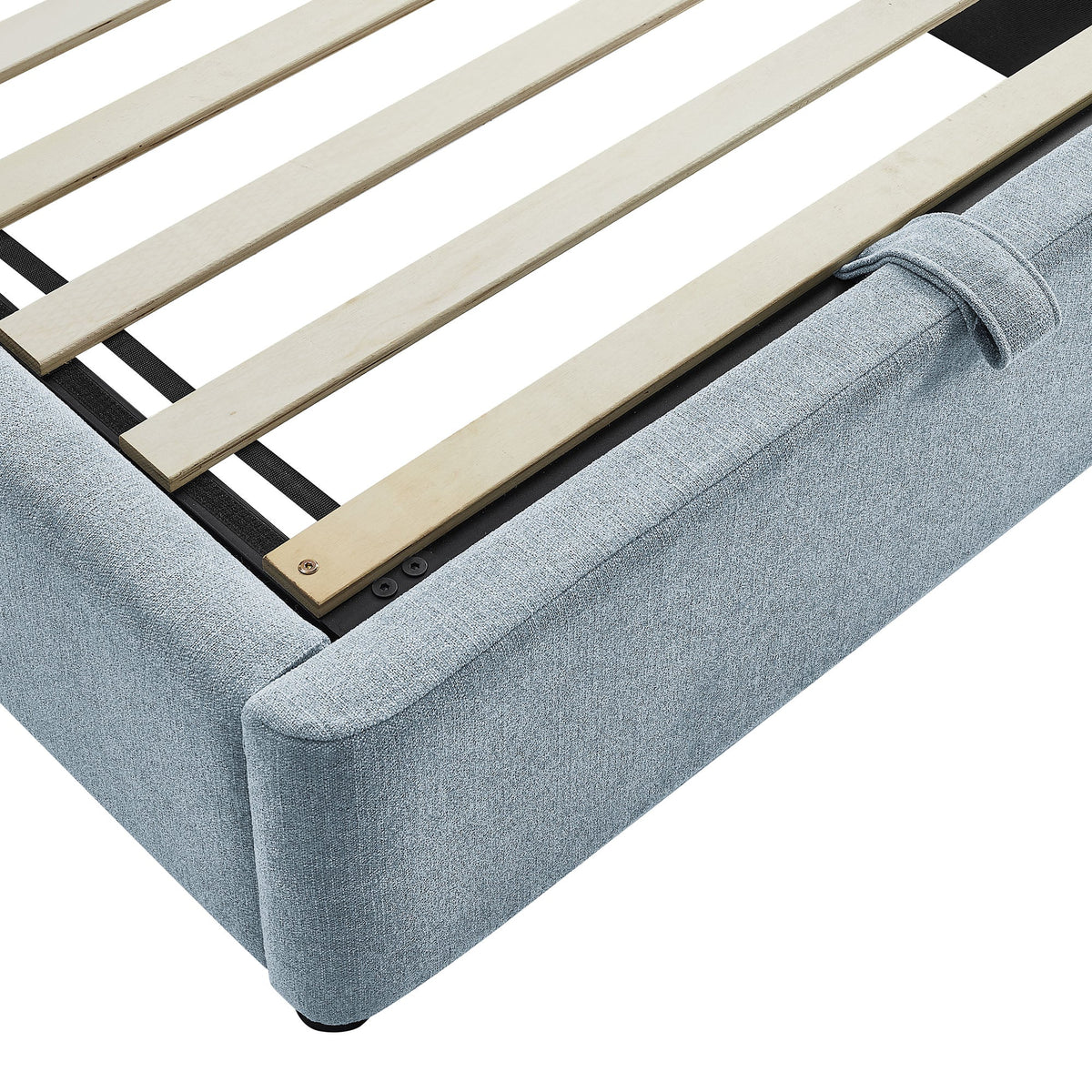 Resort Upholstered Fabric Storage Platform Bed Frame
