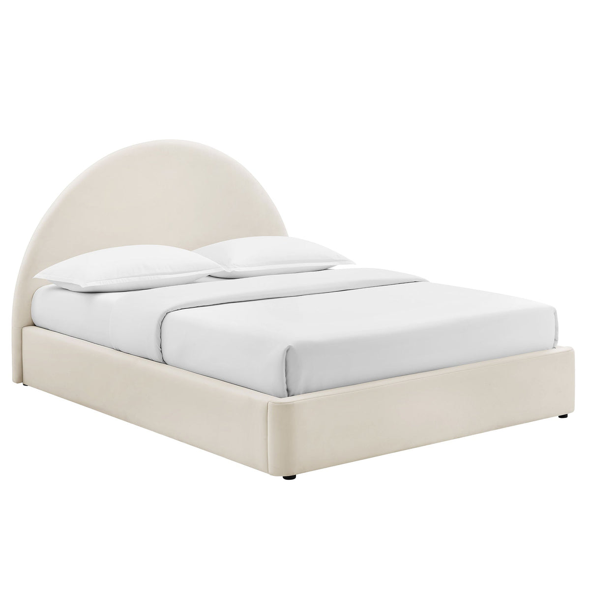 Resort Arched Performance Velvet Storage Platform Bed Frame