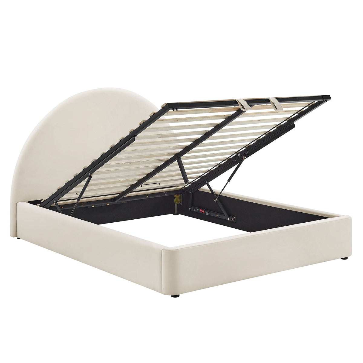 Resort Arched Performance Velvet Storage Platform Bed Frame