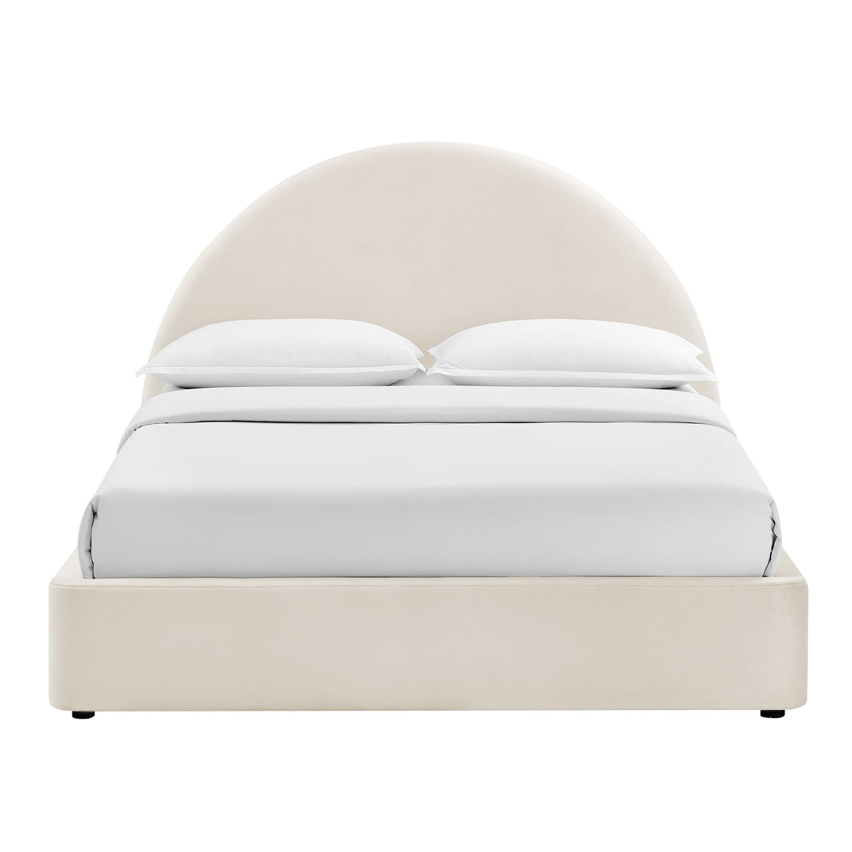 Resort Arched Performance Velvet Storage Platform Bed Frame