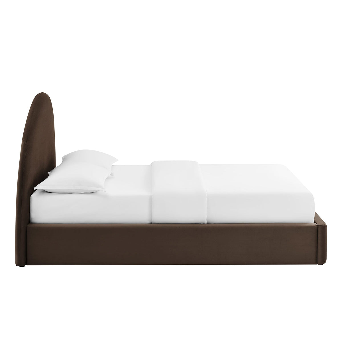 Resort Arched Performance Velvet Storage Platform Bed Frame