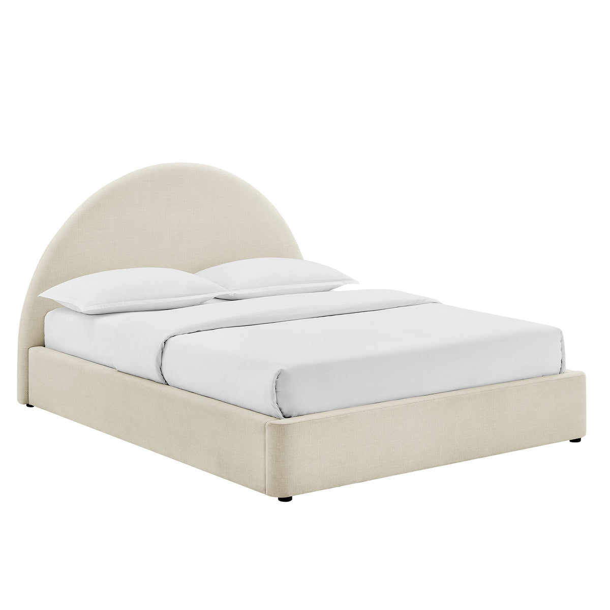 Resort Upholstered Fabric Storage Platform Bed Frame