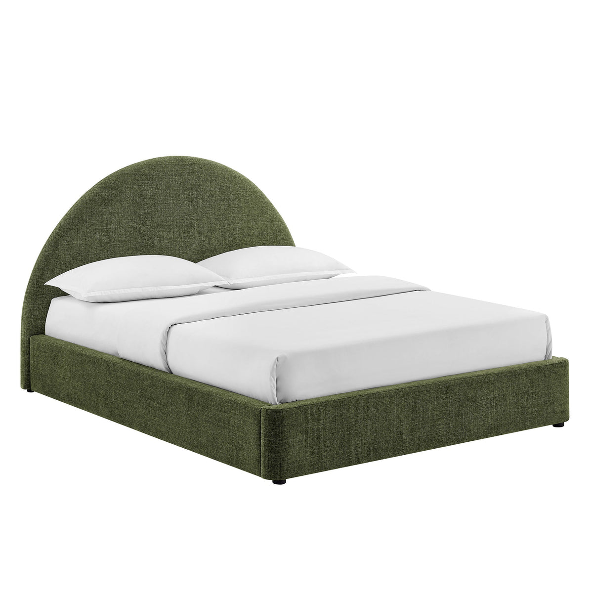 Resort Upholstered Fabric Storage Platform Bed Frame