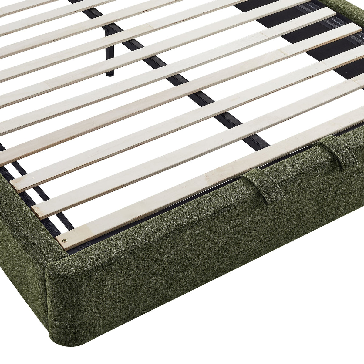 Resort Upholstered Fabric Storage Platform Bed Frame