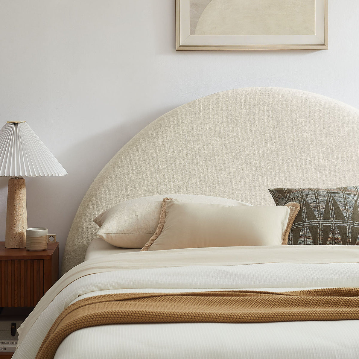 Resort Upholstered Fabric Storage Platform Bed Frame
