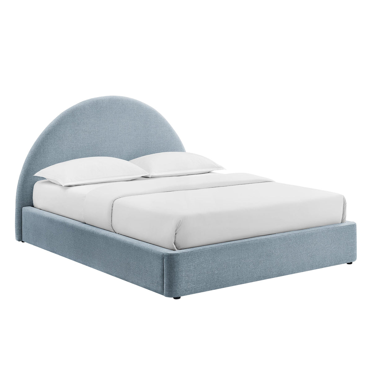 Resort Upholstered Fabric Storage Platform Bed Frame