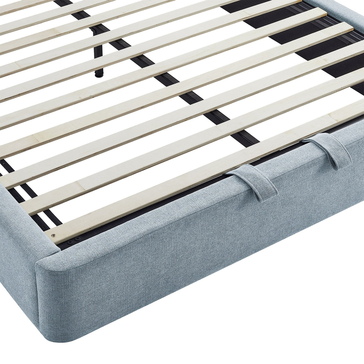 Resort Upholstered Fabric Storage Platform Bed Frame