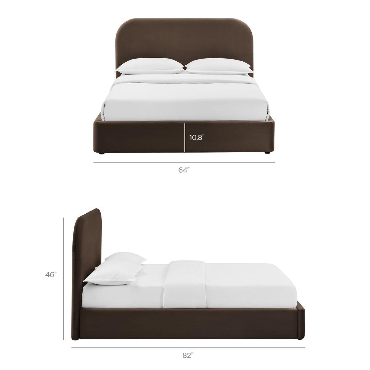 Keynote Performance Velvet Storage Platform Bed Frame