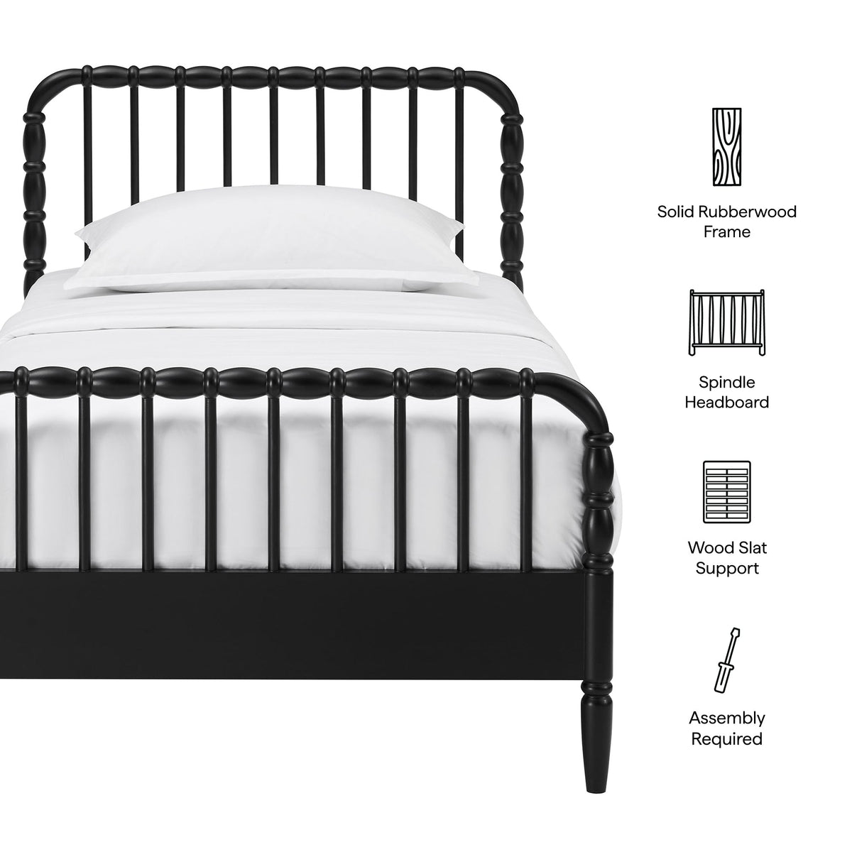 Arlette Wood Spindle Bed Frame