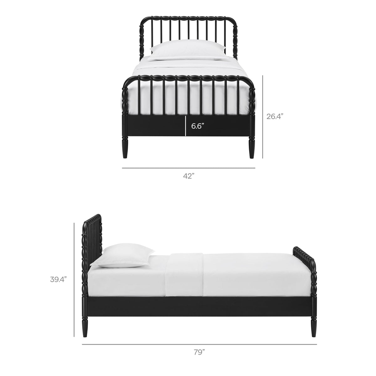Arlette Wood Spindle Bed Frame