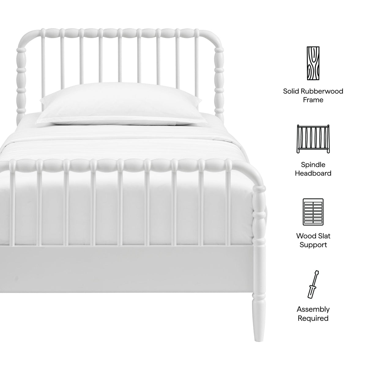 Arlette Wood Spindle Bed Frame
