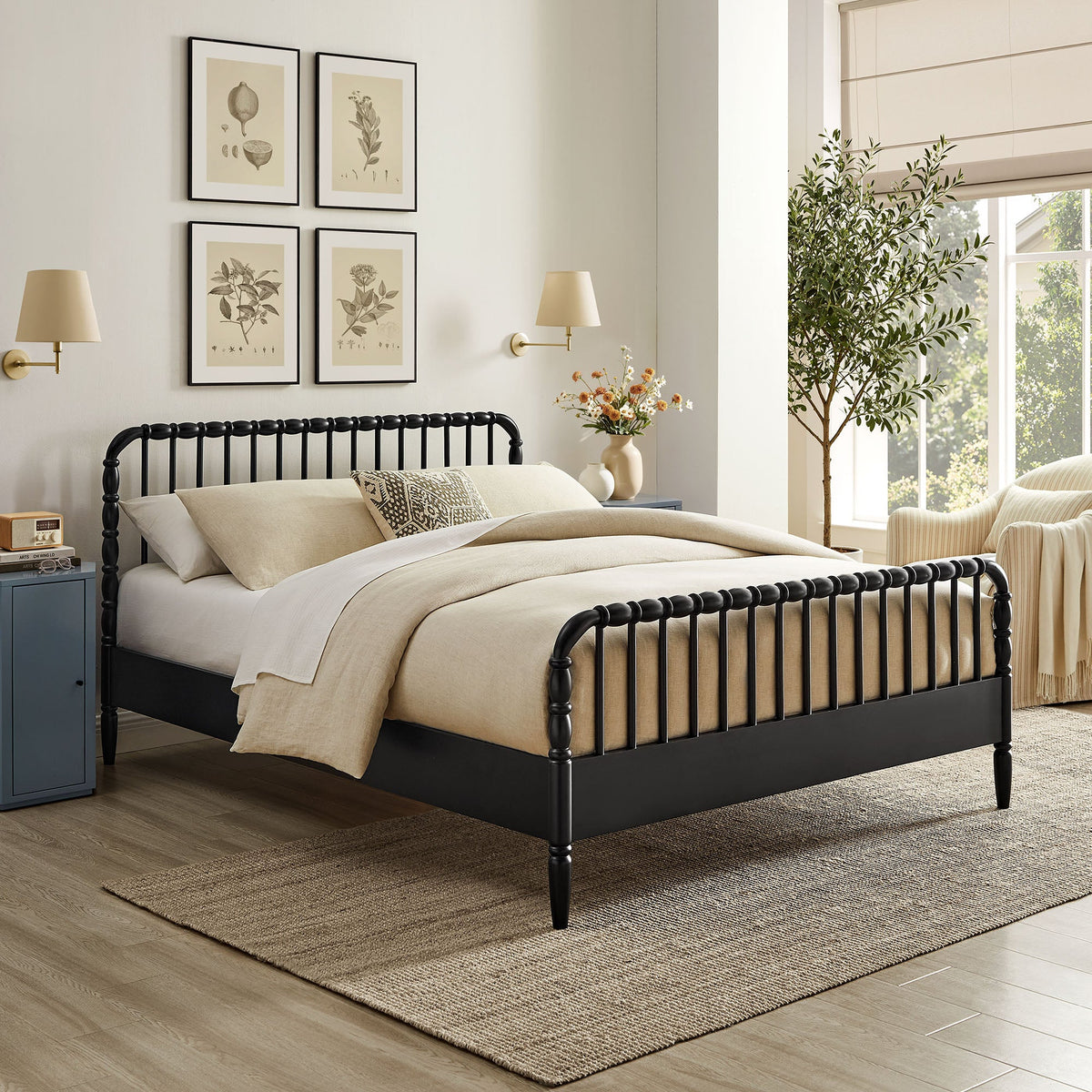Arlette Wood Spindle Bed Frame