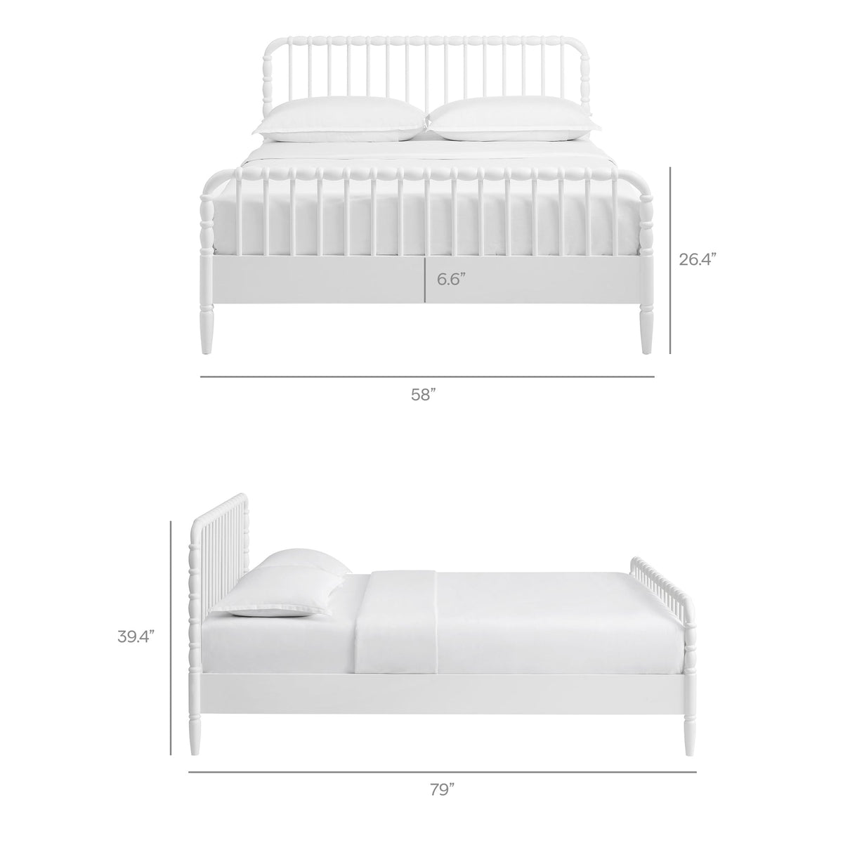 Arlette Wood Spindle Bed Frame