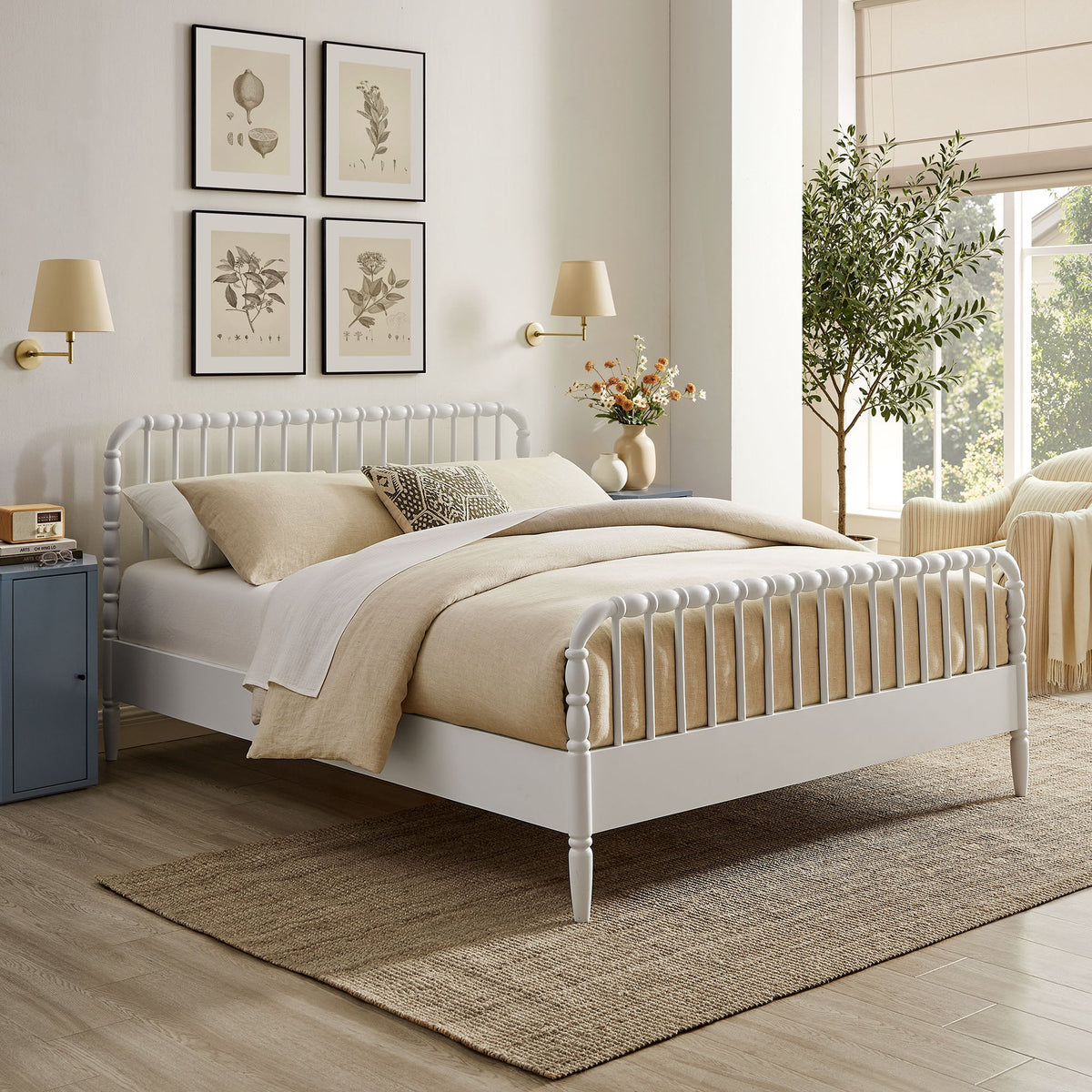 Arlette Wood Spindle Bed Frame