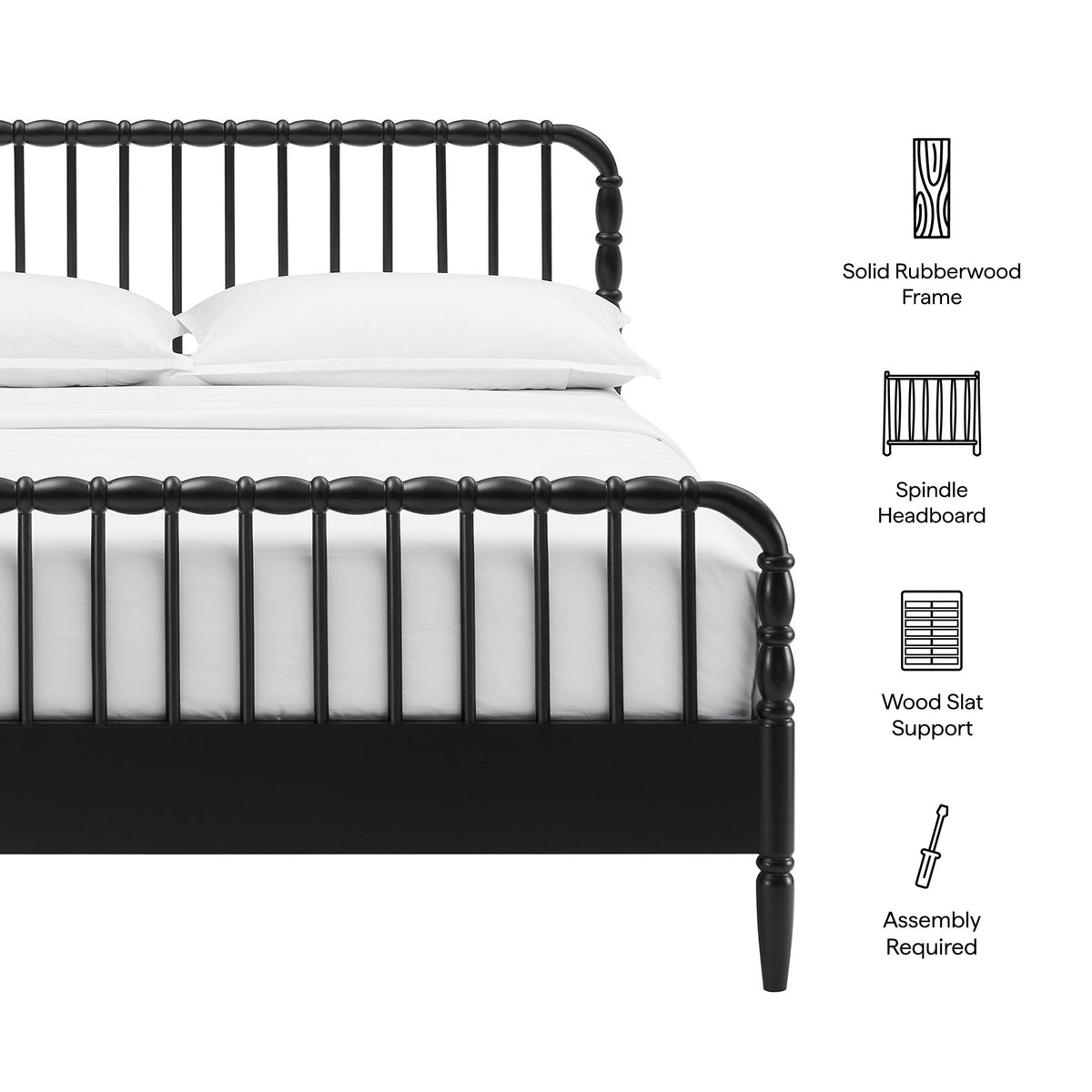 Arlette Wood Spindle Bed Frame